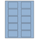 2.875" x 1.875" Pastel Blue Rectangular Sheet Labels