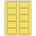 2.875" x 1.875" Pastel Yellow Rectangular Sheet Labels