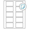 2.875" x 1.875" White Rectangular Sheet Labels - Removable Adhesive