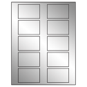 2.875" x 1.875" Silver Foil Rectangular Sheet Labels