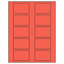 2.875" x 1.875" Red Rectangular Sheet Labels