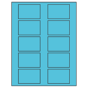 2.875" x 1.875" Turquoise Rectangular Sheet Labels