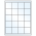 2" x 2" Crystal Clear Square Sheet Labels