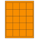2" x 2" Fluorescent Orange Square Sheet Labels