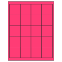 2" x 2" Fluorescent Pink Square Sheet Labels