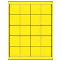 2" x 2" Fluorescent Yellow Square Sheet Labels