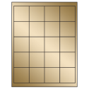 2" x 2" Gold Foil Square Sheet Labels