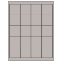 2" x 2" Gray Square Sheet Labels