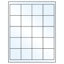 2" x 2" White Mid Gloss Square Sheet Labels