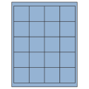 2" x 2" Pastel Blue Square Sheet Labels