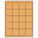 2" x 2" Pastel Orange Square Sheet Labels