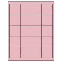 2" x 2" Pastel Pink Square Sheet Labels