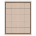 2" x 2" Pastel Tan Square Sheet Labels