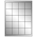 2" x 2" Silver Foil Square Sheet Labels