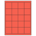 2" x 2" Red Square Sheet Labels