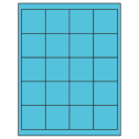 2" x 2" Turquoise Square Sheet Labels