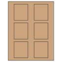 2.625" x 3" Brown Kraft Rectangular Sheet Labels