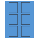 2.625" x 3" Fluorescent Blue Rectangular Sheet Labels