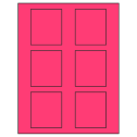 2.625" x 3" Fluorescent Pink Rectangular Sheet Labels