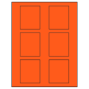 2.625" x 3" Fluorescent Red Rectangular Sheet Labels