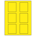 2.625" x 3" Fluorescent Yellow Rectangular Sheet Labels