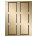 2.625" x 3" Gold Foil Rectangular Sheet Labels
