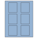 2.625" x 3" Pastel Blue Rectangular Sheet Labels
