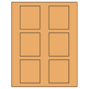2.625" x 3" Pastel Orange Rectangular Sheet Labels