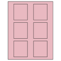 2.625" x 3" Pastel Pink Rectangular Sheet Labels