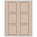 2.625" x 3" Pastel Tan Rectangular Sheet Labels