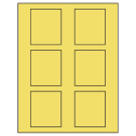 2.625" x 3" Pastel Yellow Rectangular Sheet Labels