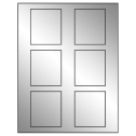 2.625" x 3" Silver Foil Rectangular Sheet Labels