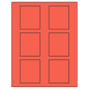 2.625" x 3" Red Rectangular Sheet Labels