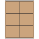 4" x 3.5" Brown Kraft Rectangular Sheet Labels