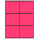 4" x 3.5" Fluorescent Pink Rectangular Sheet Labels