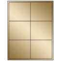 4" x 3.5" Gold Foil Rectangular Sheet Labels