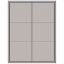 4" x 3.5" Gray Rectangular Sheet Labels