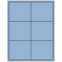 4" x 3.5" Pastel Blue Rectangular Sheet Labels