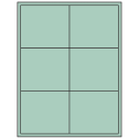 4" x 3.5" Pastel Green Rectangular Sheet Labels