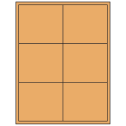 4" x 3.5" Pastel Orange Rectangular Sheet Labels