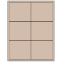 4" x 3.5" Pastel Tan Rectangular Sheet Labels