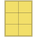 4" x 3.5" Pastel Yellow Rectangular Sheet Labels