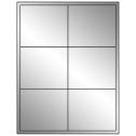 4" x 3.5" Silver Foil Rectangular Sheet Labels