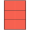 4" x 3.5" Red Rectangular Sheet Labels