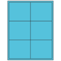 4" x 3.5" Turquoise Rectangular Sheet Labels