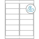 4" x 1.5" White Rectangular Sheet Labels - Ultra Aggressive Adhesive