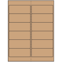 4" x 1.5" Brown Kraft Rectangular Sheet Labels