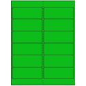 4" x 1.5" Fluorescent Green Rectangular Sheet Labels