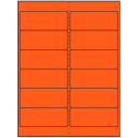 4" x 1.5" Fluorescent Red Rectangular Sheet Labels