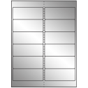 4" x 1.5" Silver Foil Rectangular Sheet Labels